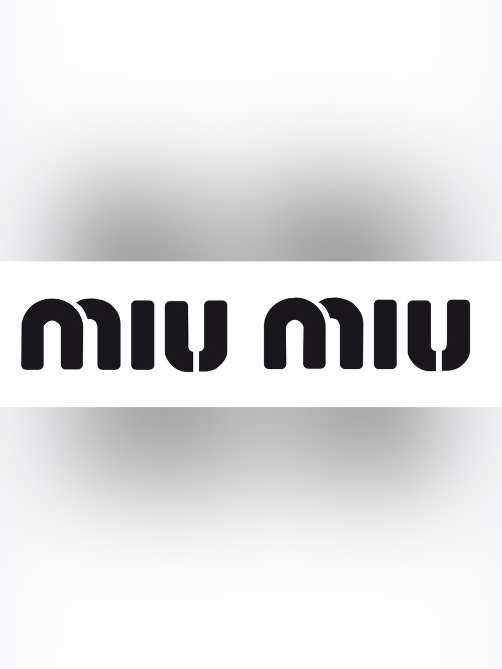 Miu Miu Black Logo on White Panel